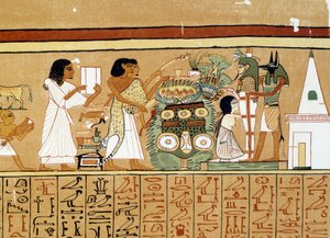 Art Égypte : la momie du défunt reçoit les derniers soins. - Artist Unknown