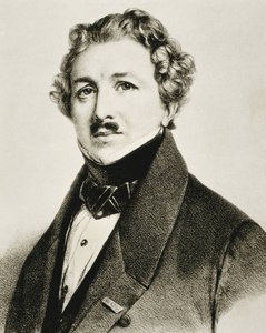 DAGUERRE, Louis-Jacques-Mandé (1787-1851). Inventeur anglais qui a amélioré la photographie. Lithographie