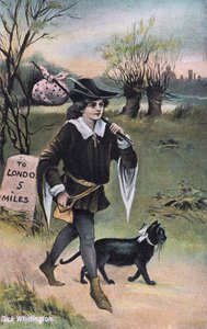 Dick Whittington en route pour Londres (impression) - Artist Unknown