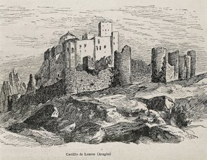 Loarre. Château roman. Gravure. ESPAGNE. ARAGON. Saragosse. Académie militaire générale - Artist Unknown
