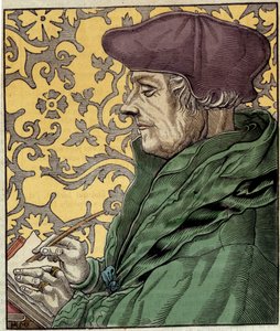 Portrait de Didier Erasme (Erasmus de Rotterdam) (1469 - 1536), humaniste néerlandais. - Artist Unknown
