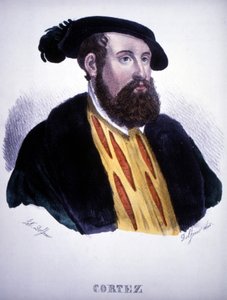 Portrait de Hernan (ou Hernando) Cortes ou Fernand Cortez (1485-1547).