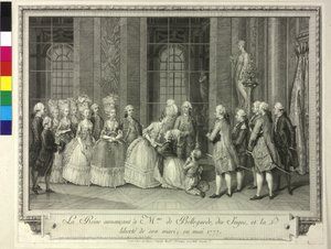 La reine Marie-Antoinette annonce à Madame de Bellegarde en 1777 la libération de son époux