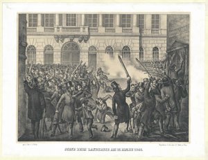 Scène à la maison de campagne le 13 mars 1848 - Artist Unknown
