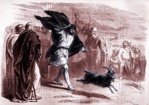 Le bouc émissaire envoyé dans le désert pour Azazel, Lévitique, chap. XVI (imprimé)