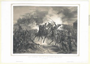Le combat des officiers militaires impériaux à Tabor le 6 octobre 1848 - Artist Unknown