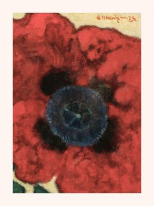 Artur Nikodem - Motif de coquelicots avec bordure blanche - Artur Nikodem