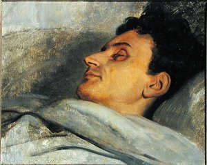 Armand Carrel (1800-36) sur son Lit de Mort, 1836