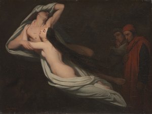 Dante et Virgile rencontrant les ombres de Francesca da Rimini et Paolo, 1851
