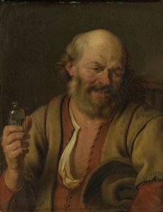Un homme avec une bouteille de gin - Ary de Vois