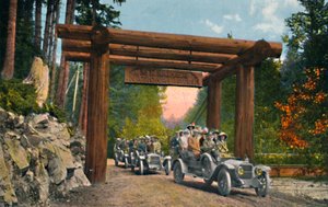 Entrée du parc national du Mont Rainier, vers 1916 - Asahel Curtis
