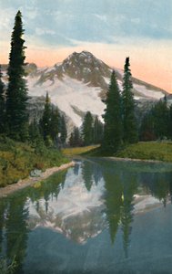 Mont Rainier et lac Reflection, vers 1916