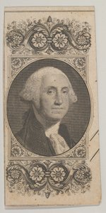 Motif de billet de banque : Portrait de George Washington dans un panneau décoratif