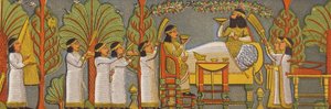 Scène de banquet assyrien - Assyrian