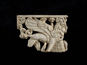 Fragment de sphinx de Fort Shalmaneser, Nimrud, assyrien, VIIIe siècle av. J.-C.