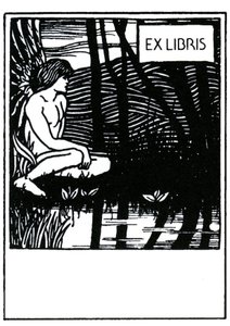 Vignette ex libris par Aubrey Beardsley (1872-1898) - Aubrey Beardsley