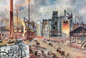 Industrie sidérurgique en Allemagne, vers 1880
