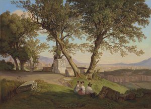 Vue de Rome depuis la Villa Mattei - August Lucas