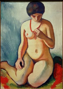 Nu avec collier de corail - August Macke