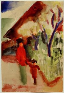 À la maison suisse - August Macke