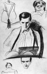 Franz Marc, Portrait / Dessin Macke
