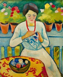Femme sur balcon
