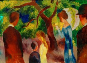 Grande promenade : gens dans le jardin