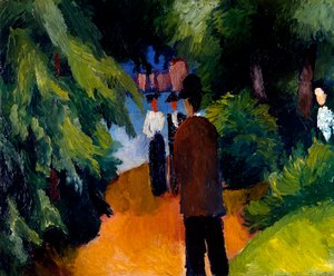 Parc avec étang