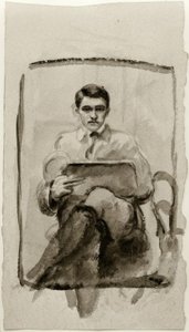 Autoportrait, dessinant - August Macke