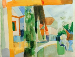 Notre jardin au bord du lac 4 - August Macke