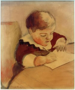 Walter, peignant à la table - August Macke