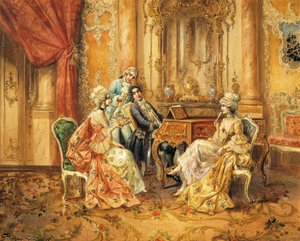 Au piano, par Stephan Sedlacek (1868-1936)