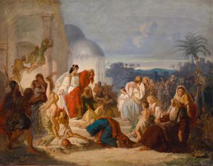 French : Judith montre aux Béthuliens la tête coupée d