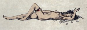Femme nue allongée - Auguste (after) Leroux
