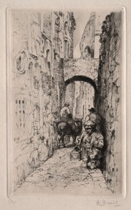 Nain dans une rue étroite