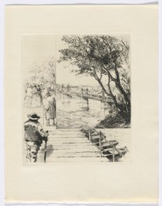 Frédéric Mistral: Mémoires et Recits by Frédéric Mistral: figures on a pier (insert after p.216)
