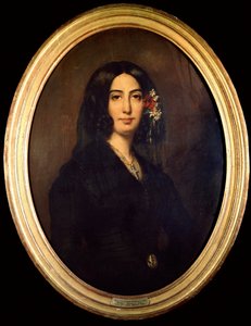 Portrait de George Sand (Aurore Dupin, Baronne Dudevant) (1804-1876) en 1832. - Auguste Charpentier
