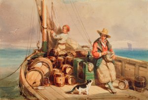 Deux figures sur un bateau, 1843