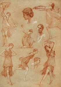 Croquis représentant la danseuse américaine Isadora Duncan par Auguste François Marie Gorguet
