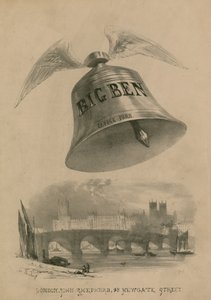 Big Ben avec des ailes volant au-dessus de Londres