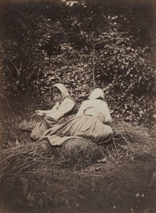 Deux paysannes assises