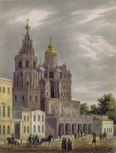 Église de la Dormition de la Théotokos à la rue Pokrovka à Moscou, 1825 - Auguste Jean Baptiste Antoine Cadolle