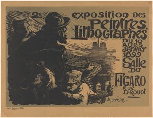Affiche pour la deuxième exposition des peintres lithographes - Auguste Lepere