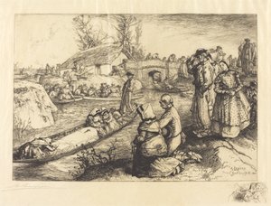 Un enterrement dans le marais Vendéen - Auguste Lepere