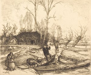 Au marais inondé - Le berger, 1911