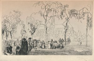 Notre-Dame vue du Quai Montebello, 1915 - Auguste Louis Lepère
