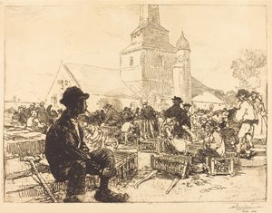 Marché à la volaille, à St.-Jean-de-Mont - Auguste Lepere