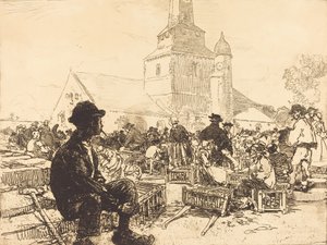 Marché à la volaille à St.-Jean-de-Mont, 1892 - Auguste Lepere