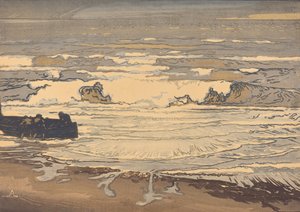 Les vagues déferlantes, marée de septembre 1901 - Auguste Lepere