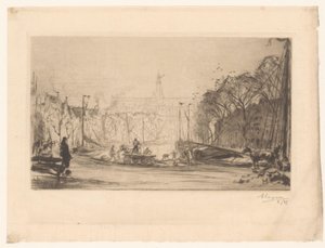 Vue sur le Spaarne et la Sint Bavo
